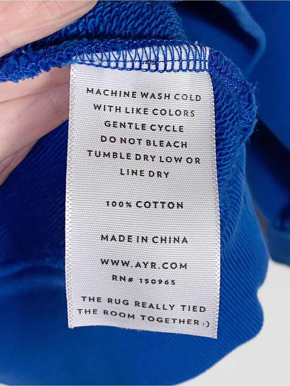 AYR The BFF Crewneck Sweatshirt Blue - Picture 6 of 6